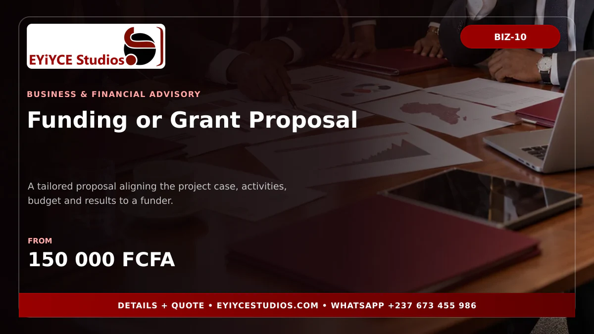 Funding or Grant Proposal pricing banner