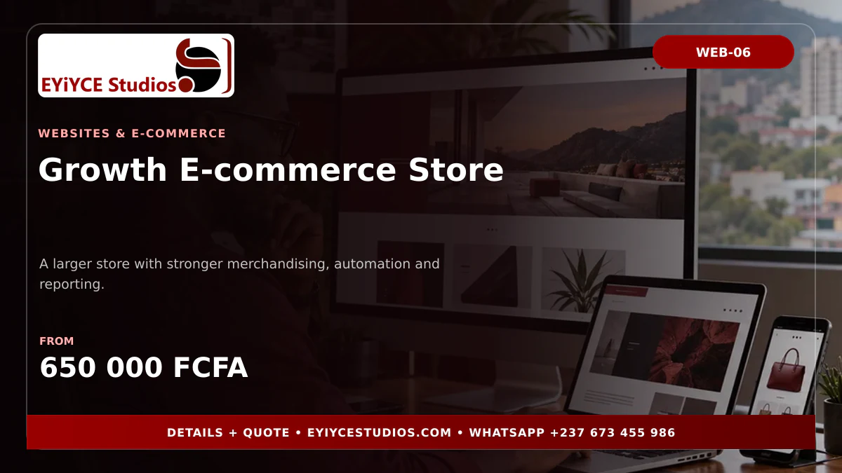 Growth E-commerce Store pricing banner